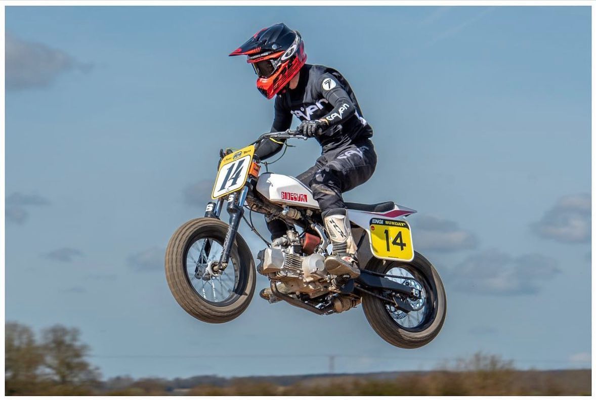 New week new jump ! 
@max.inman 
📸 @brakingpointimages 
—
#sundaymotors #flattrack #moto #motorcycle